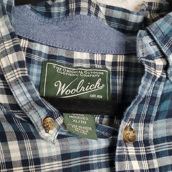 Woolrich Short Sleeve Button Up Shirt Plaid Mens XL Cotton - Picture 4 of 5